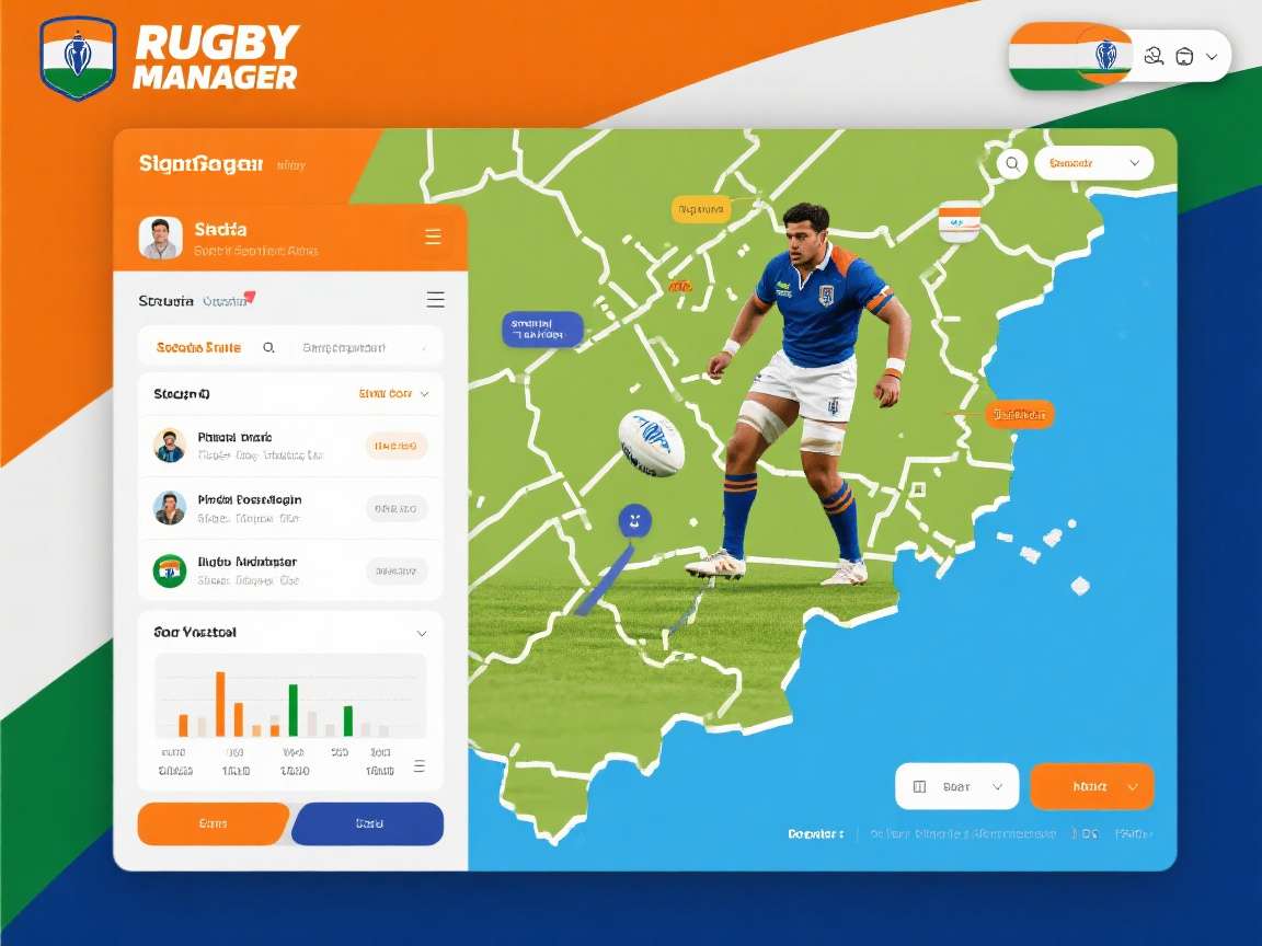 Pro Rugby Manager India - Talent Scouting System Pro Rugby Manager India scouting interface showing Indian talent hotspots