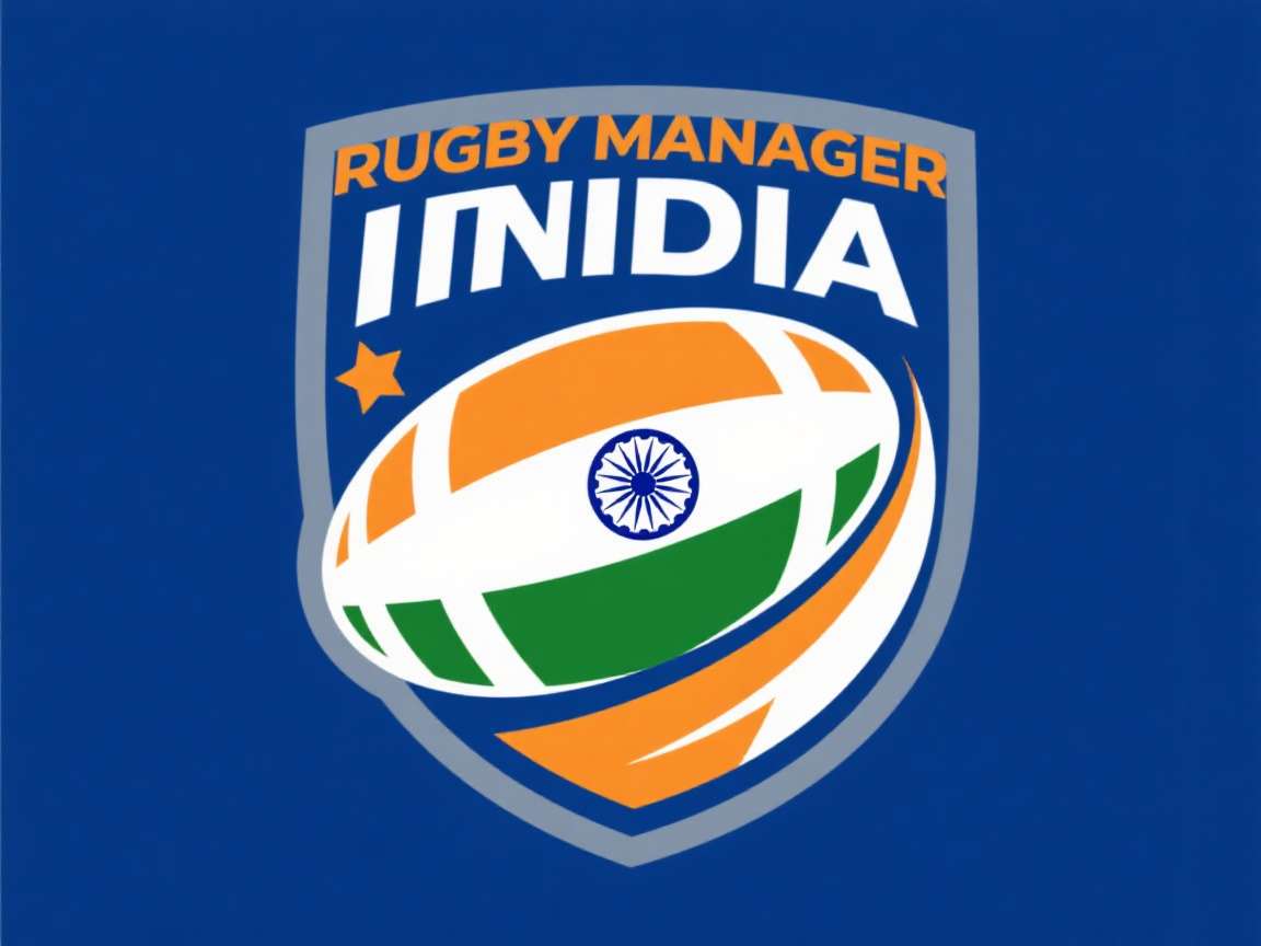 Pro Rugby Manager India - Official Logo Pro Rugby Manager India logo featuring Indian rugby elements